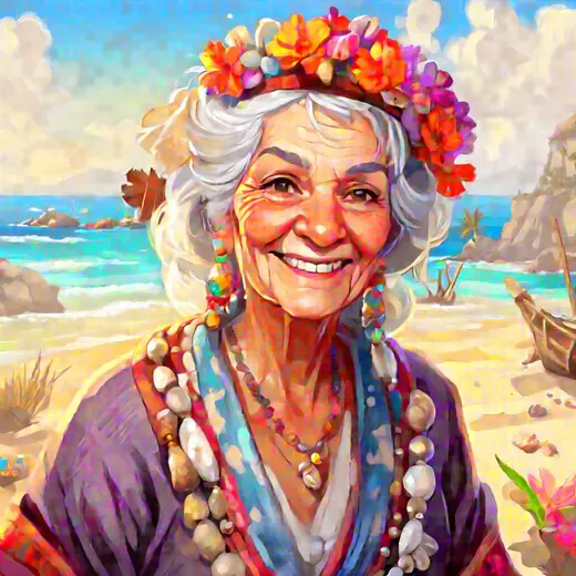 Ritratto di Nonna Anemone, anziana Custode della Marea