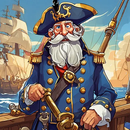 Ritratto dell'Ammiraglio Ferraguti in uniforme blu