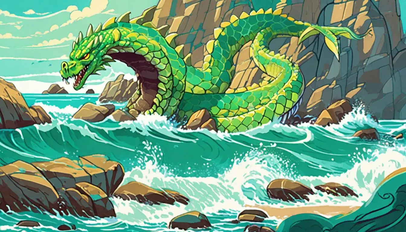 Il serpente emerge vicino agli scogli, poi si immerge e per 3 secondi è invulnerabile